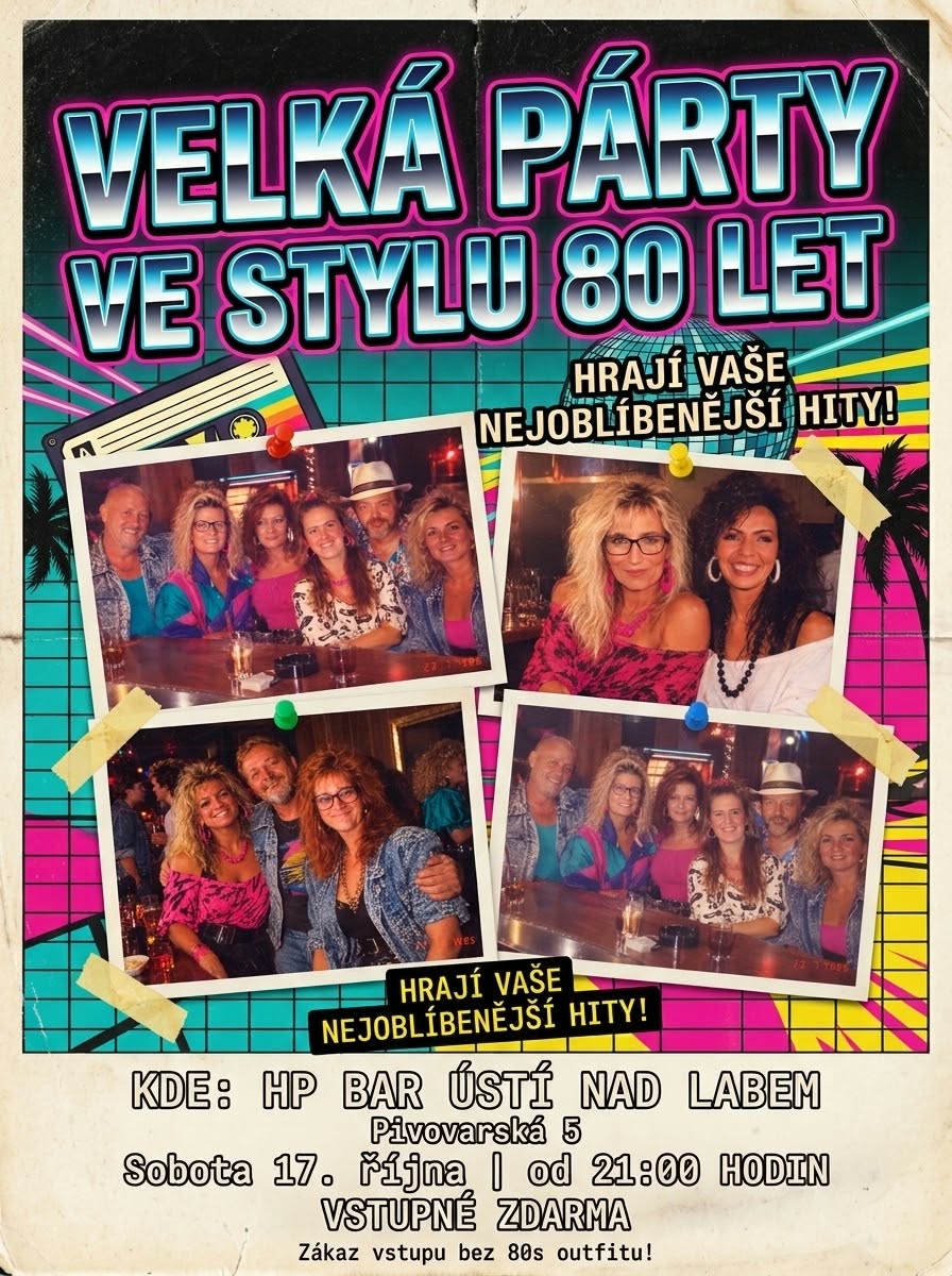 Již tuto sobotu se na Vás těšíme v retro stylu 😉